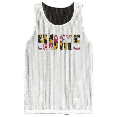 Maryland Flag Home Love Family Vintage Fade Mesh Reversible Basketball Jersey Tank