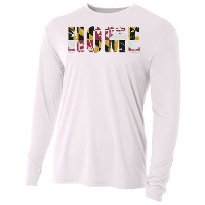 Maryland Flag Home Love Family Vintage Fade Cooling Performance Long Sleeve Crew