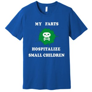 My Farts Hospitalize Small Funny Satire Dad Joke Meaningful Gift Premium T-Shirt