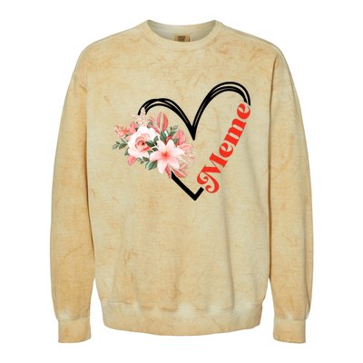 Meme Flower Heart Colorblast Crewneck Sweatshirt