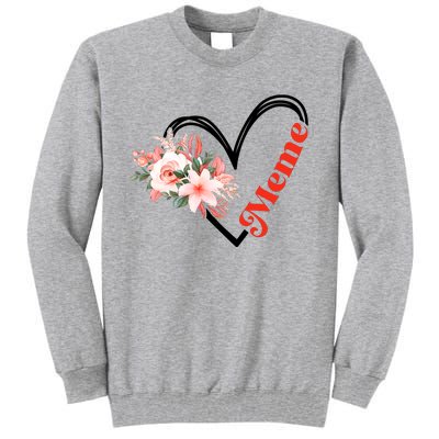 Meme Flower Heart Tall Sweatshirt