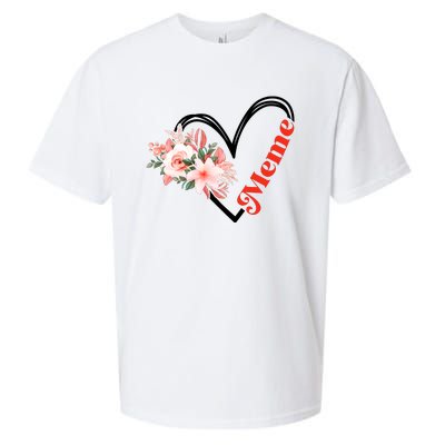 Meme Flower Heart Sueded Cloud Jersey T-Shirt