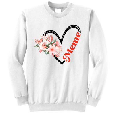 Meme Flower Heart Sweatshirt