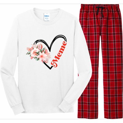 Meme Flower Heart Long Sleeve Pajama Set