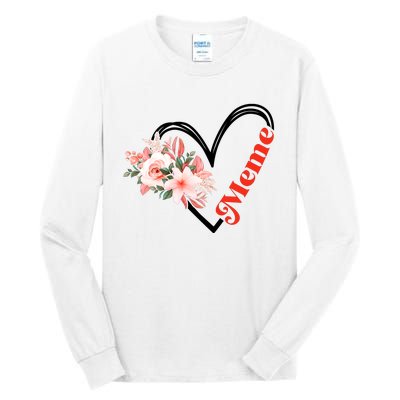 Meme Flower Heart Tall Long Sleeve T-Shirt