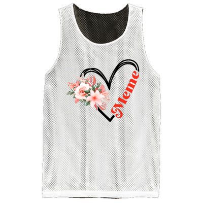 Meme Flower Heart Mesh Reversible Basketball Jersey Tank