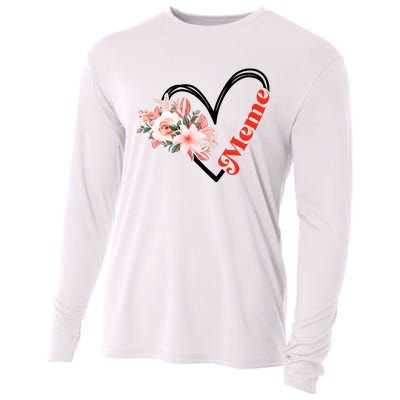 Meme Flower Heart Cooling Performance Long Sleeve Crew