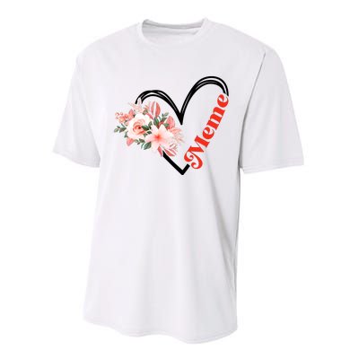 Meme Flower Heart Performance Sprint T-Shirt