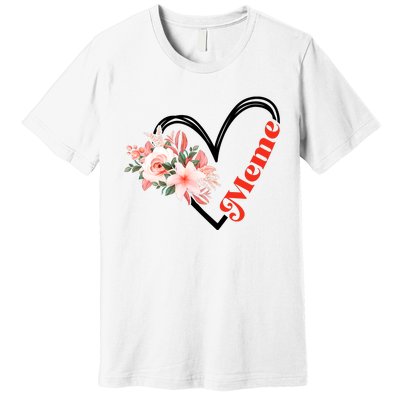 Meme Flower Heart Premium T-Shirt