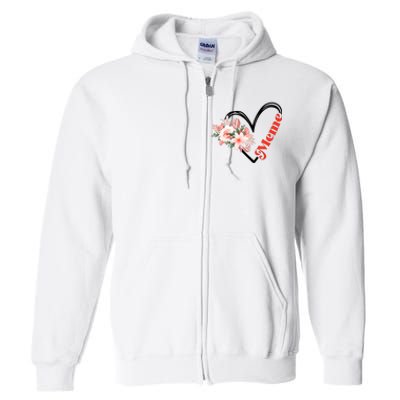 Meme Flower Heart Full Zip Hoodie