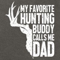 My Favorite Hunting Buddy Calls Me Dad Fathers Day Gift Cotton Canvas Backpack