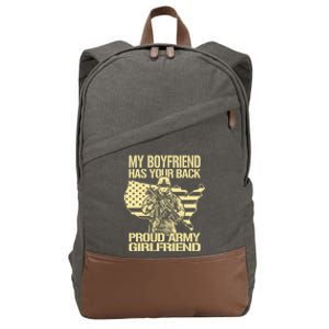 My Friend Has Your Back Military Proud Army Friend Gift Cotton Canvas Backpack