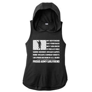 My Friend Has Your Back My Soldier Proud Army Friend Funny Gift Ladies PosiCharge Tri-Blend Wicking Draft Hoodie Tank