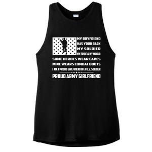 My Friend Has Your Back My Soldier Proud Army Friend Funny Gift Ladies PosiCharge Tri-Blend Wicking Tank