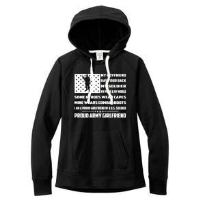 My Friend Has Your Back My Soldier Proud Army Friend Funny Gift Women's Fleece Hoodie