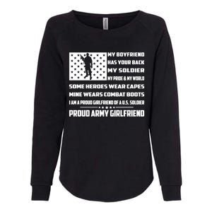 My Friend Has Your Back My Soldier Proud Army Friend Funny Gift Womens California Wash Sweatshirt