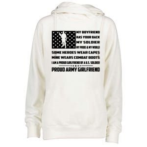 My Friend Has Your Back My Soldier Proud Army Friend Funny Gift Womens Funnel Neck Pullover Hood