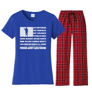 My Friend Has Your Back My Soldier Proud Army Friend Funny Gift Women's Flannel Pajama Set