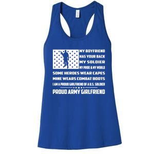 My Friend Has Your Back My Soldier Proud Army Friend Funny Gift Women's Racerback Tank