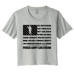 My Friend Has Your Back My Soldier Proud Army Friend Funny Gift Women's Crop Top Tee