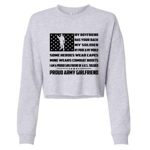 My Friend Has Your Back My Soldier Proud Army Friend Funny Gift Cropped Pullover Crew