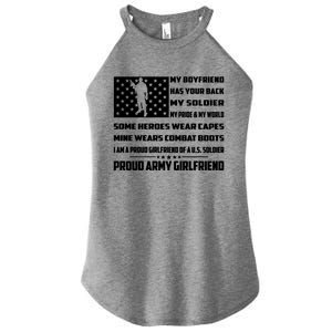 My Friend Has Your Back My Soldier Proud Army Friend Funny Gift Women's Perfect Tri Rocker Tank