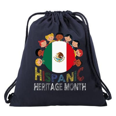 Mexican Flag Hispanic Heritage Mexican Drawstring Bag