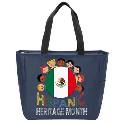 Mexican Flag Hispanic Heritage Mexican Zip Tote Bag