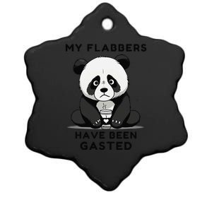 My Flabbers Have Been Gasted Distressed Retro Cute Panda Ceramic Star Ornament