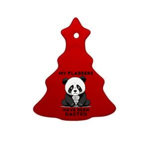 My Flabbers Have Been Gasted Distressed Retro Cute Panda Ceramic Tree Ornament