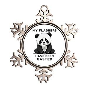 My Flabbers Have Been Gasted Distressed Retro Cute Panda Metallic Star Ornament