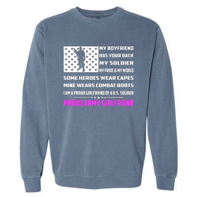 My Friend Has Your Back My Soldier Proud Army Friend Funny Gift Garment-Dyed Sweatshirt