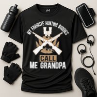 My Favorite Hunting Buddies Call Me Grandpa Hunting Buddy Funny Gift Cooling Performance Crew T-Shirt
