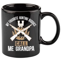 My Favorite Hunting Buddies Call Me Grandpa Hunting Buddy Funny Gift 11oz C Handle Ceramic Mug