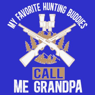 My Favorite Hunting Buddies Call Me Grandpa Hunting Buddy Funny Gift T-Shirt