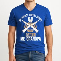 My Favorite Hunting Buddies Call Me Grandpa Hunting Buddy Funny Gift V-Neck T-Shirt