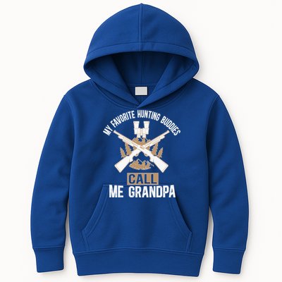 My Favorite Hunting Buddies Call Me Grandpa Hunting Buddy Funny Gift Kids Hoodie