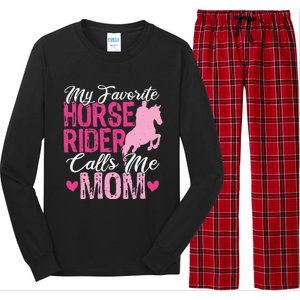 My Favorite Horse Rider Calls Me Mom Horseback Riding Mom Long Sleeve Pajama Set