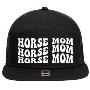 My Favorite Horse Rider Calls Me Mom Horseback 7 Panel Mesh Trucker Snapback Hat