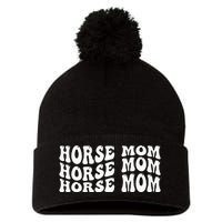 My Favorite Horse Rider Calls Me Mom Horseback Pom Pom 12in Knit Beanie