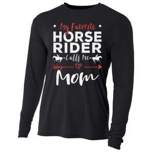 My Favorite Horse Rider Calls Me Mom Horseback Cooling Performance Long Sleeve Crew