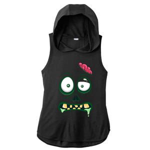 Monster Face Halloween Matching Costume Zombie Ladies PosiCharge Tri-Blend Wicking Draft Hoodie Tank