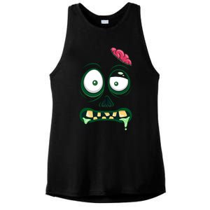 Monster Face Halloween Matching Costume Zombie Ladies PosiCharge Tri-Blend Wicking Tank