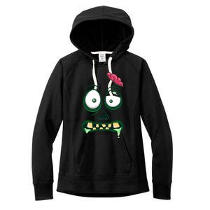 Monster Face Halloween Matching Costume Zombie Women's Fleece Hoodie