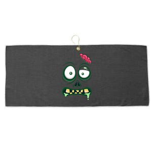 Monster Face Halloween Matching Costume Zombie Large Microfiber Waffle Golf Towel