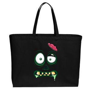 Monster Face Halloween Matching Costume Zombie Cotton Canvas Jumbo Tote