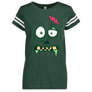 Monster Face Halloween Matching Costume Zombie Enza Ladies Jersey Football T-Shirt