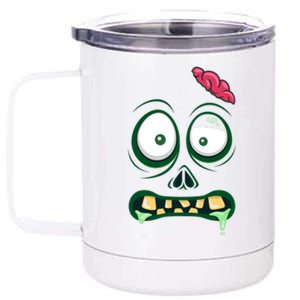 Monster Face Halloween Matching Costume Zombie 12 oz Stainless Steel Tumbler Cup