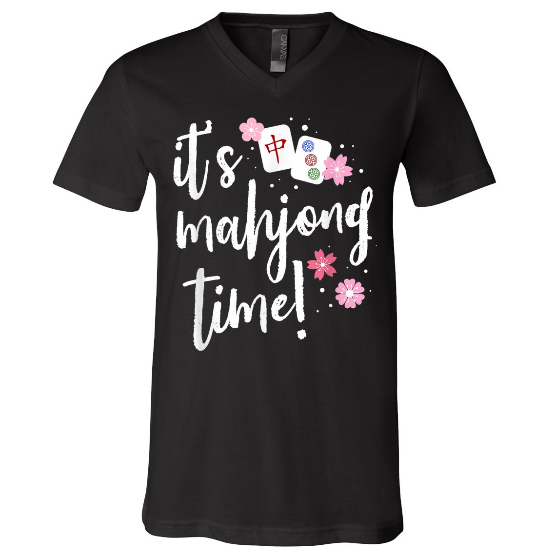 Mahjong For Her Mahjong Player V-Neck T-Shirt