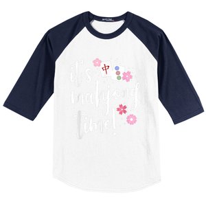 Mahjong For Her Mahjong Player Baseball Sleeve Shirt